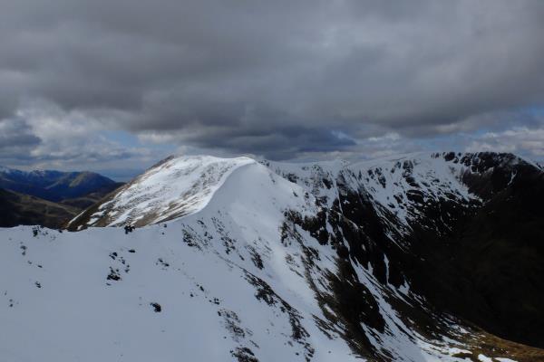 Photo of Looking west to Mullach nan Coirean just before scramble