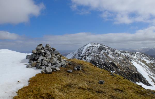 Photo of 1,036 metre spot height looking to Na Gruagaichean