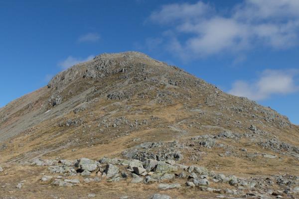 Photo of Looking up to 902 metre spot height from bealach
