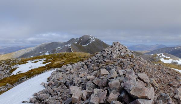 Photo of Top of Stob Coire Cath na Sine and still more of route to go