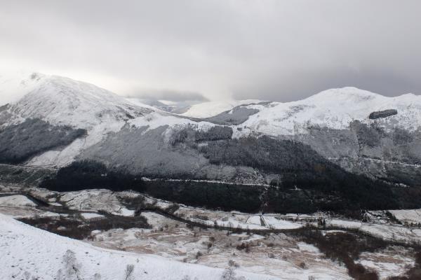 Photo of Glen Nevis dusted in snow