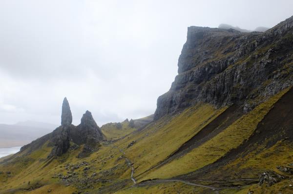 Photo of Old Man of Storr in front of The Storr