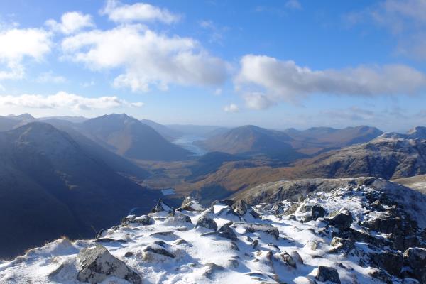 Photo of Looking down Glen Etive from Stob Dubh with Loch Etive in distance