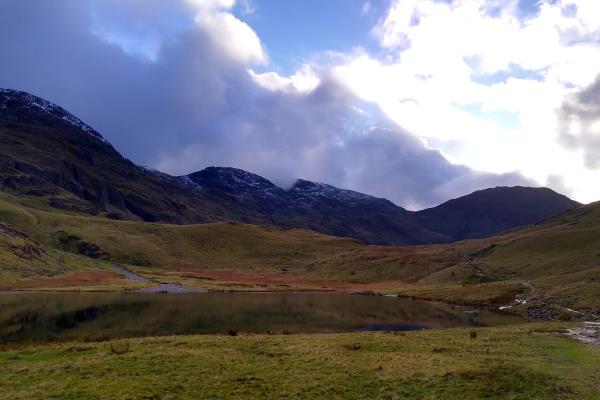 Photo of Looking towards Scafell Pike from Styhead Tarn